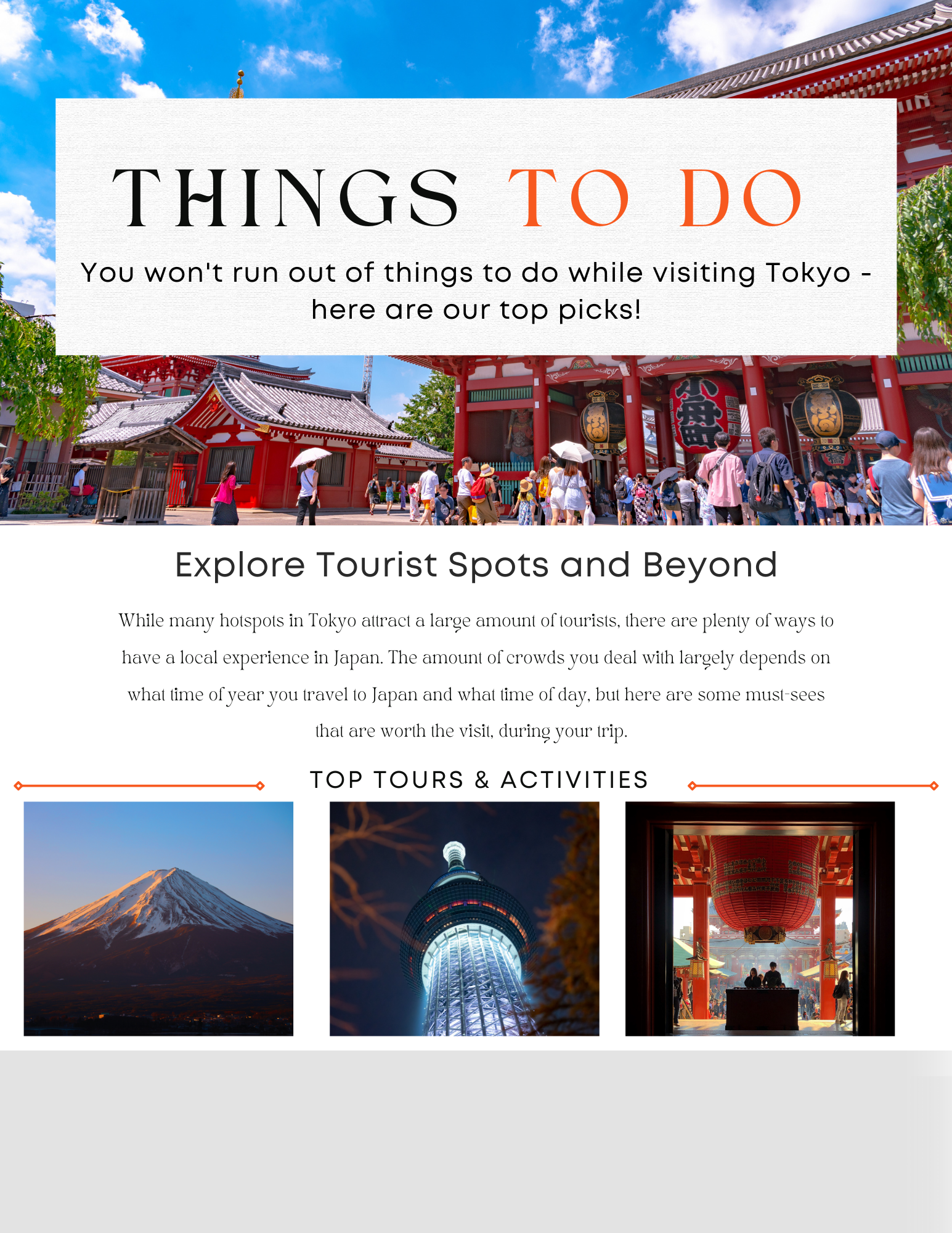 Tokyo Travel Guide &  Itinerary